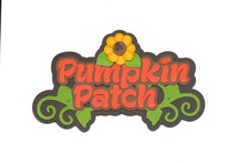 PREMADE SCRAPBOOK-PAPER PIECING-TITLE-FALL-AUTUMN-KIDS-BOY-GIRL-PUMPKIN PATCH