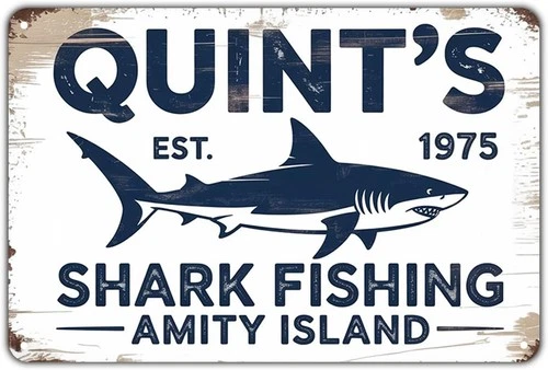 Jaws Vintage Shark Tin Metal Signs Home Décor print Aesthetic Room Decoration fo