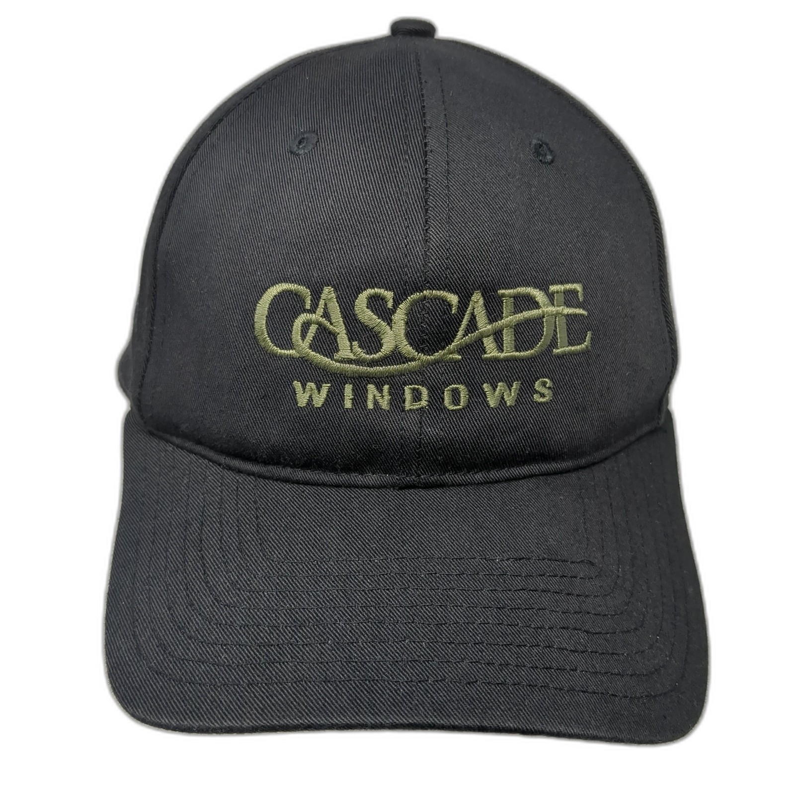 Cascade Windows Strapback Hat Solid Black Large E… - image 1