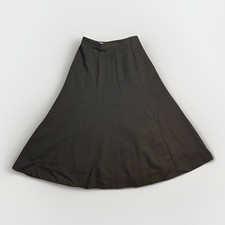 100 Wool Size 6-8 Fully Lined Black A-Line Skirt-1980/90s Import Image