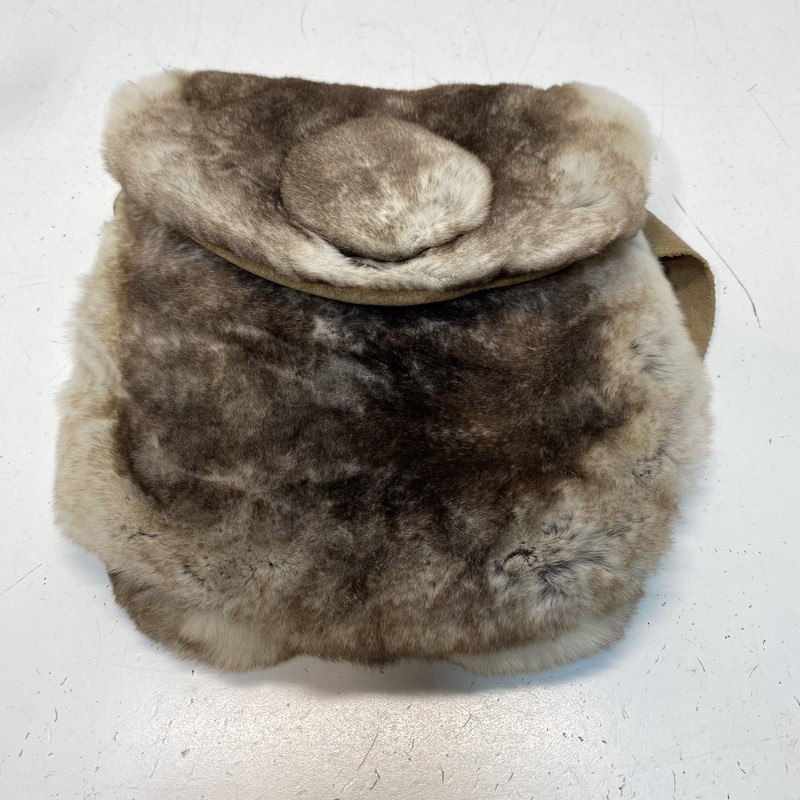Brown Fur Purse Satchel