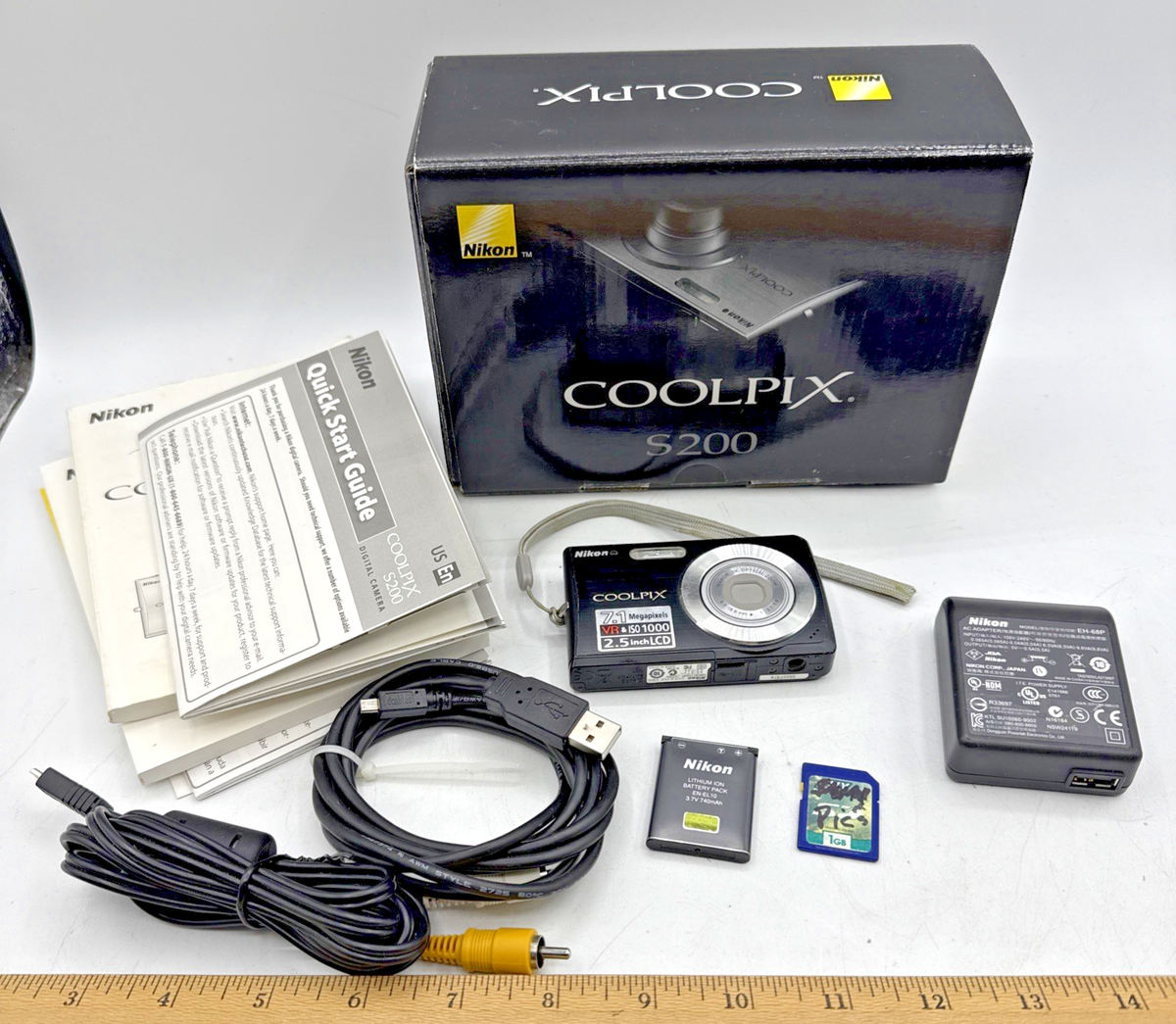 Nikon Coolpix S200 7.1MP Digital Camera Tested/Working Bundle | eBay