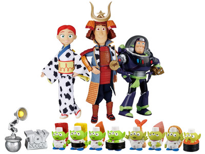 Toy Story 30th  Japan Limited Set Woody Kabuto/Jessie Kimono/Buzz Ninja/sushi