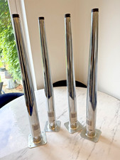 4 x  Rothley Tapered Leg Furniture Table Desk 60mm Round X 710mm Chrome L760yc