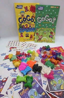 Crazy Bones Collection Gogos Sammlung 90er + Sammelhefte + Sticker Rare