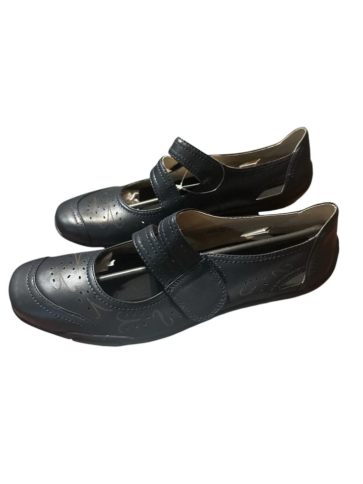 PB2 Ros Hommerson Chelsea Mary Jane Plano Para Mujer 12 Estrecho Azul Marino Elegante Comodidad Foto 2 de 4