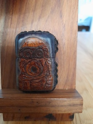 Zippo Custom Hand Made Lederetui Sandman