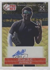 2021 Leaf Pro Set Metal 1991 Base Red Wave Oscar Colas #PS1-OC2 Auto no9
