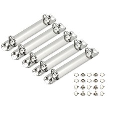 5 Set 0.8" B7 2 Hole O Ring Binder Mechanisms, 16mm Silver Tone