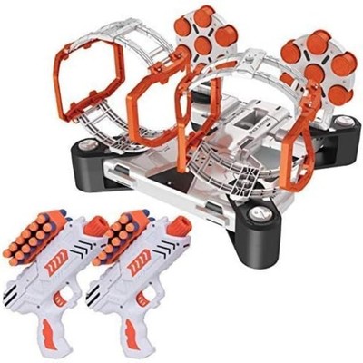 USA Toyz B3229 AstroShot Gyro Rotating Object Shooting Games, 2 Blaster and 24