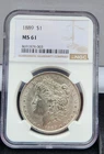 1889 $1 Morgan Silver One Dollar MS61 Philadelphia BU Fast Shipping Read