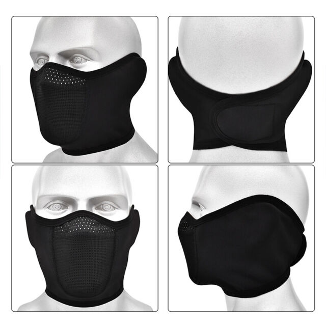 Motorcycle Mask Fleece Half Face Cover Cold Weather Riding Ski Ear Warmer PB10296