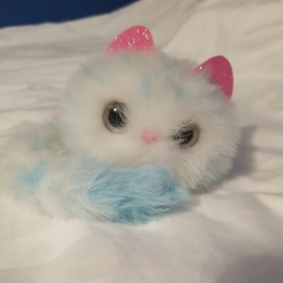 Pomsies Snowball White Kitty Cat Interactive Light Up Plush