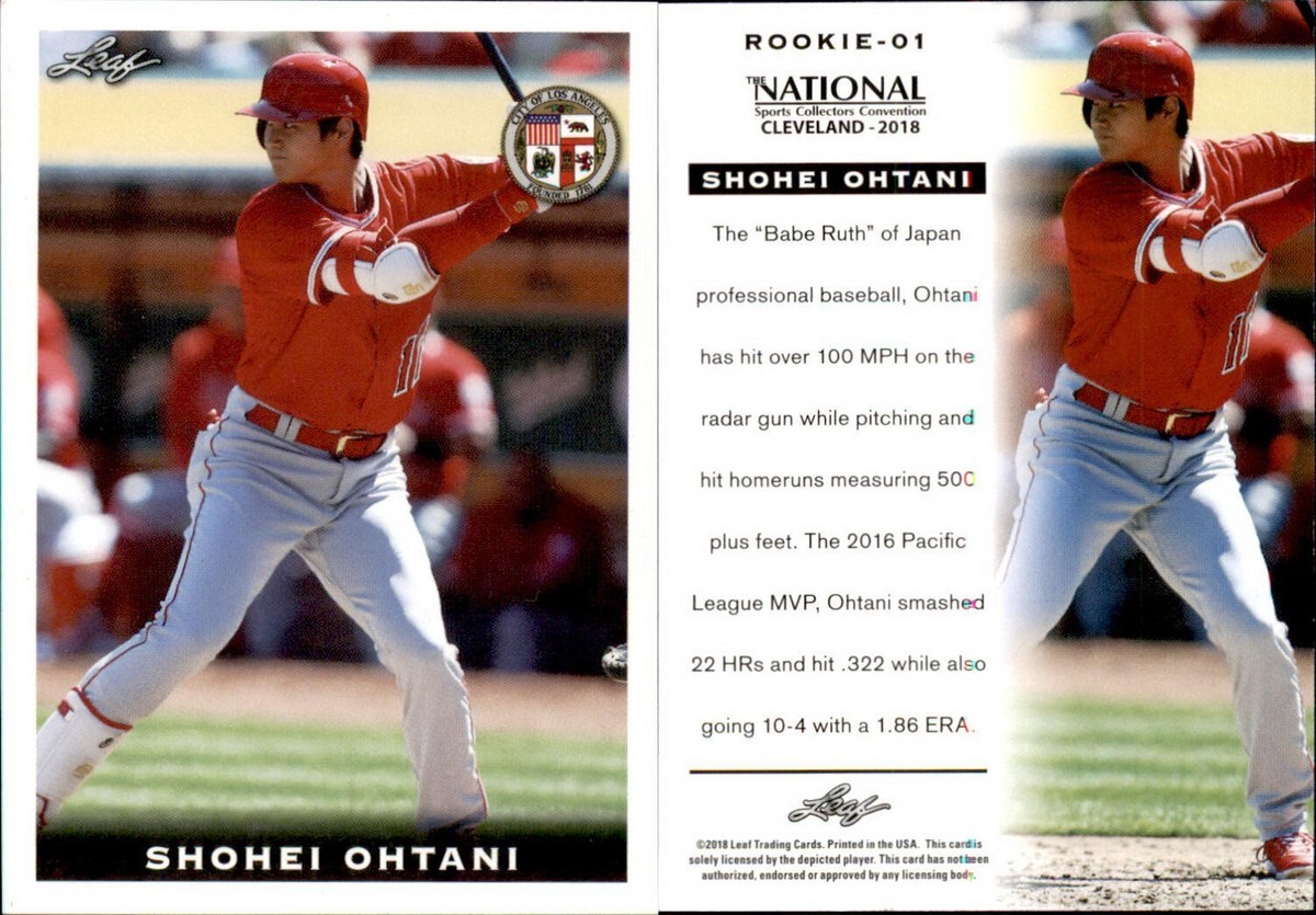 2018 Leaf National Convention Rookies Shohei Ohtani #ROOKIE-01 RC