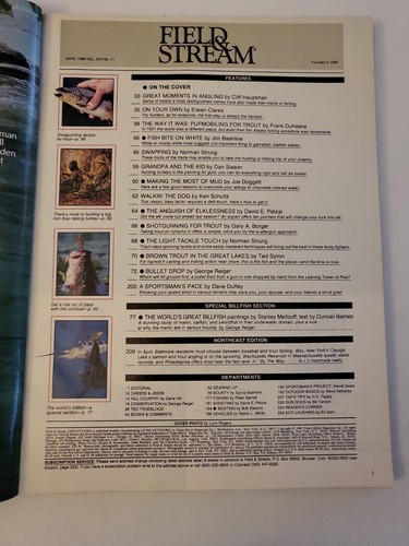 1988 April, Field & Stream Magazine, Trout Time, (CP424) - Picture 2 of 3