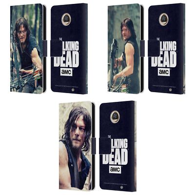 AMC THE WALKING DEAD DARYL DIXON LEATHER BOOK WALLET CASE FOR MOTOROLA PHONES 2
