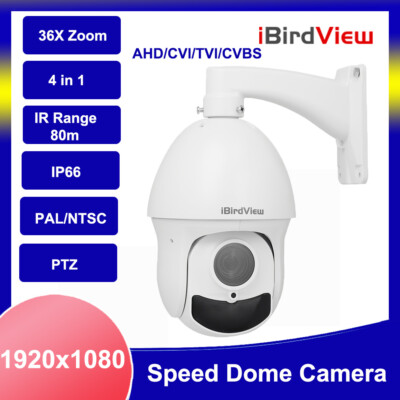 80M IR SONY307 36X Zoom 1080P AHD PTZ Speed Dome Camera - Main Image