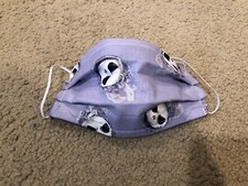 Purple Disney Nightmare christmas NBC print handmade cotton face mask reversible