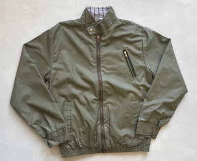 NOS Vintage 1970s 80s Men s Cropped Bomber Jacket Cotton Shell Frottee Futter