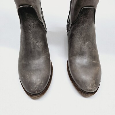 FRYE Women's 5.5 M Carson Piping Tall Knee High Boots Gray