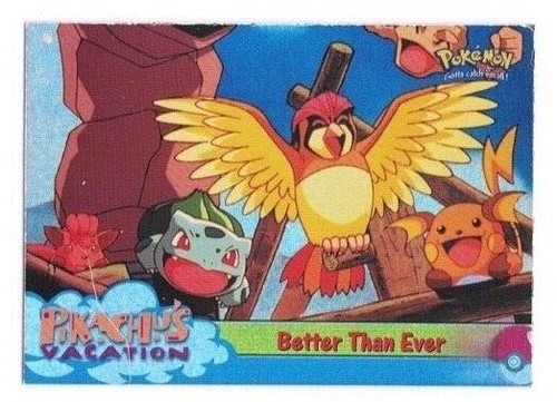 Topps Pokemon Card PIKACHU'S VACATION Better Than Ever - Pikachu Movie  Animation | eBay