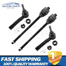 Front Inner and Outer Tie Rods for Chevy Silverado GMC Sierra 1500 Tahoe Yukon