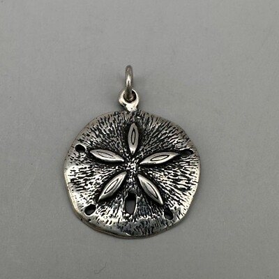 Sand Dollar Anhänger Muschel Ozeaneeigel Meer Keks Charm Sterlingsilber