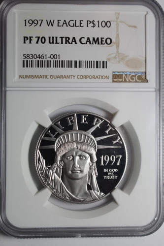 1997 W Platinum Eagle PF70 Ultra Cameo NGC 1 OZ