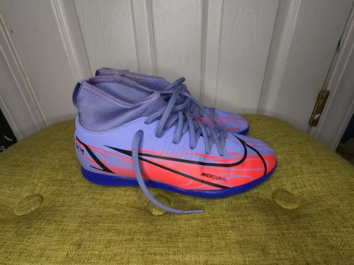 Nike Mercurial Superfly 8 Academy KM IC Soccer Purple DB0932 506 Youth Sz 3