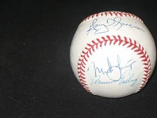 ANGELS LEGENDS (3) AUTHENTIC HAND SIGNED OAL BASEBALL DISARCINA, EASLY, LANGSTON