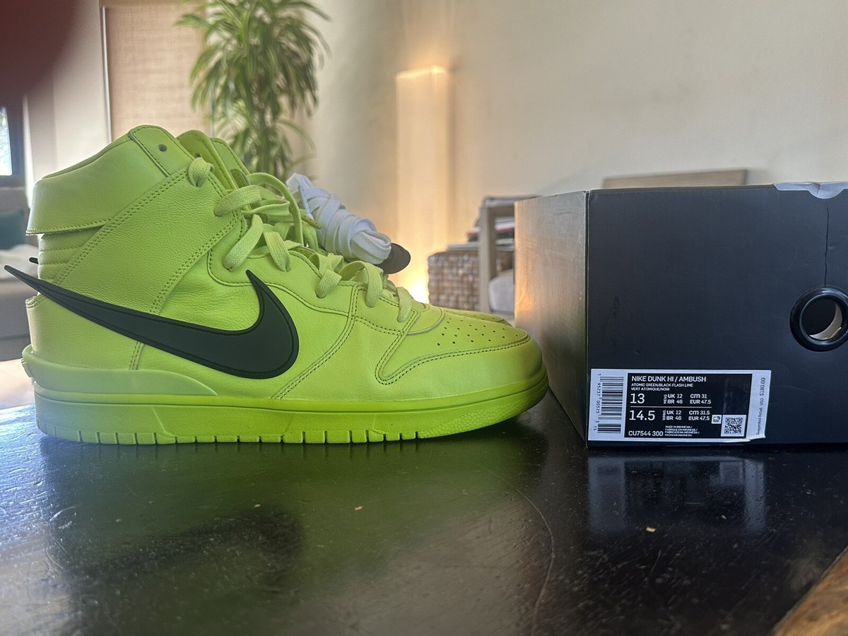 最終値下げ　AMBUSH Nike Dunk High 蛍光グリーン　28cm 🔥Nike x AMBUSH Dunk High Atomic Green/Flash Lime Volt 13M