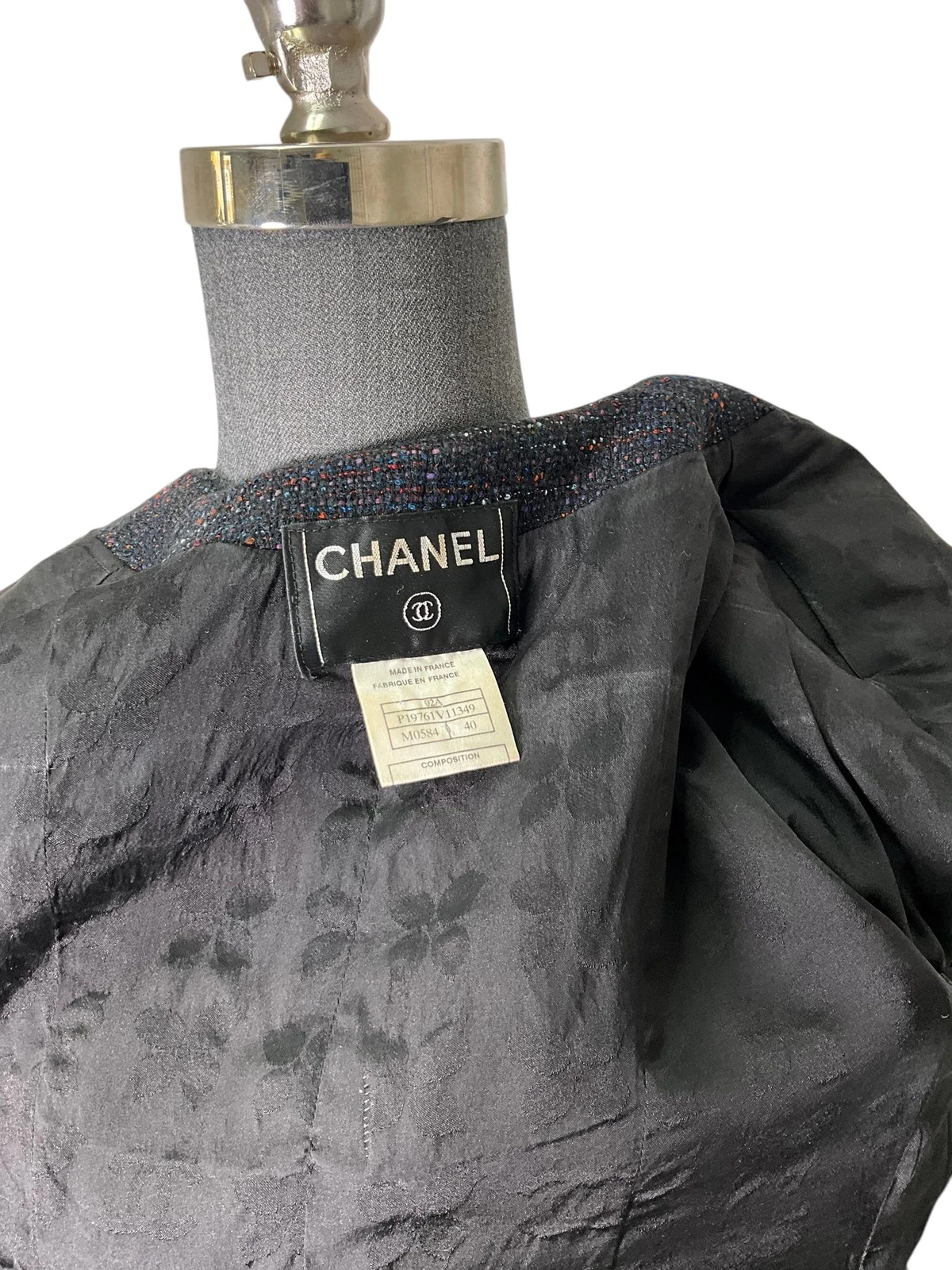 Giacca CHANEL 02A con dettagli zip taglia 40
