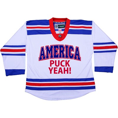 America Puck Yeah! Ice Hockey Jersey New! Free Shipping