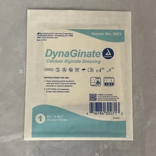 Dynarex #3027 DynaGinate Calcium Alginate Dressings, 4.25" x 4.25" - 1ea
