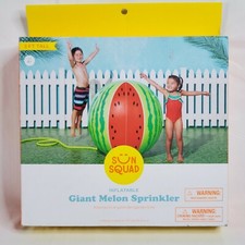 Sun Squad Inflatable Giant Melon Sprinkler 3 FT Tall Great Summer Time Fun 