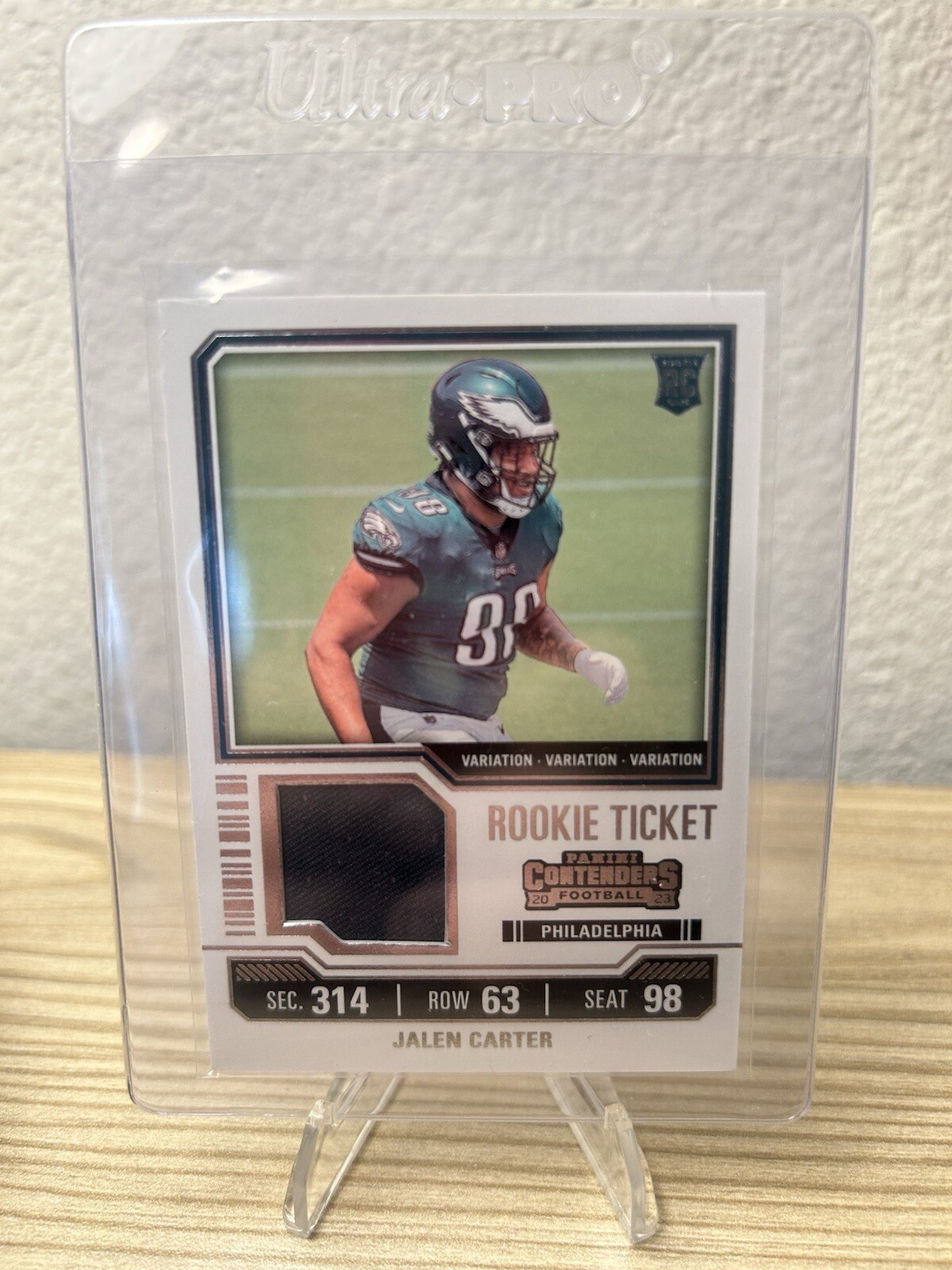 2023 Panini Contenders - Rookie Ticket Swatches Variations #TS14V Jalen Carter