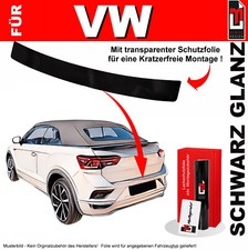 Lackschutzfolie Ladekantenschutz für VW T-Roc Cabrio ab 2020 Schwarz Glanz