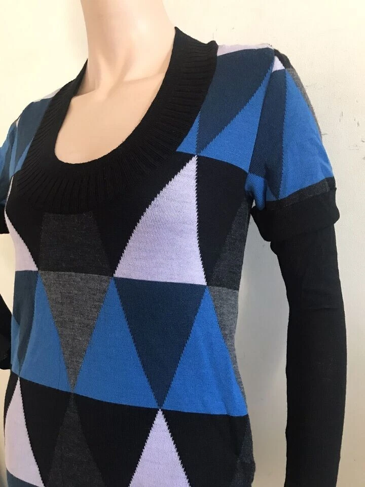 MINI VESTIDO LOUISE GOLDIN X TOPSHOP 100% LANA TEJIDO MEDIANO REINO UNIDO 10 EU 38 EE. UU. 6 NUEVO CON ETIQUETAS Foto 4 de 4