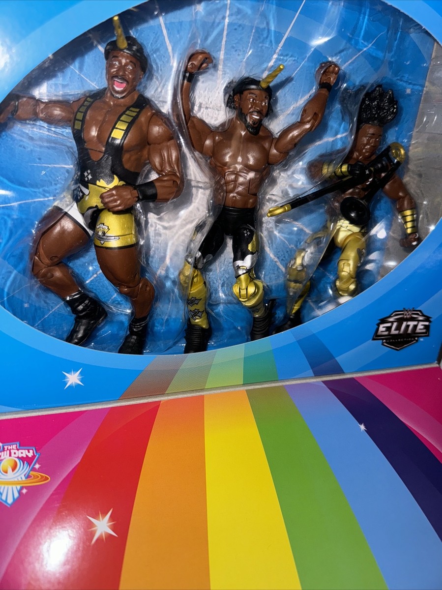 WWE Mattel New Day Booty O's elite pack Kofi Kingston Woods Big E box set