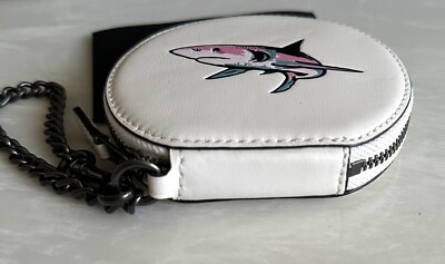 NEW COACH SHARKY CHALK/MULTI ROUND COIN CASE 27476 | eBay