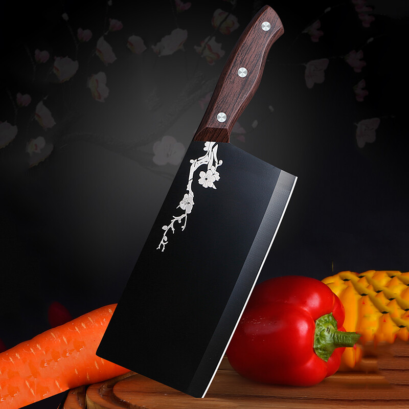 7'' Cleaver Knife Heavy Duty Meat Ergonomic Handle Effortless Meat Bone Cutting