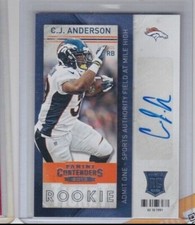 C.J. ANDERSON '13 PANINI CONTENDERS ROOKIE AUTOGRAPH-GRAB THIS SWEET CARD TODAY!