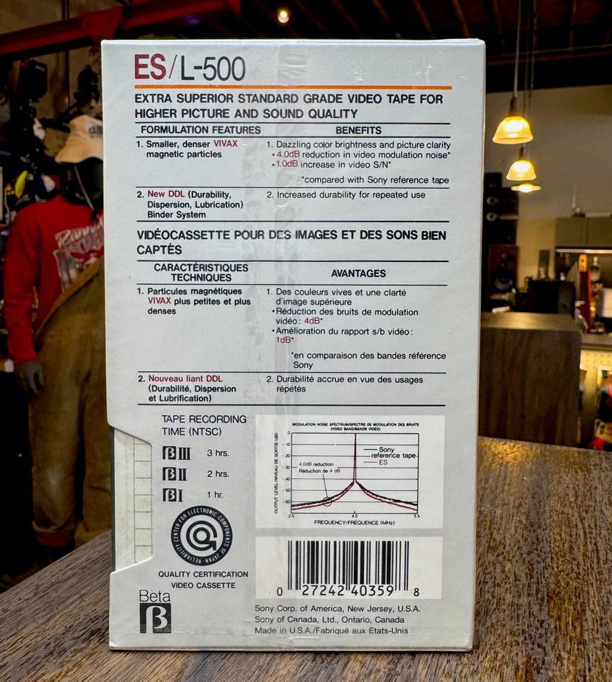 Sony Beta Dynamicron ES L-500 Tape Factory Sealed Blank Video Cassettes New 3pcs - Image 2 of 4
