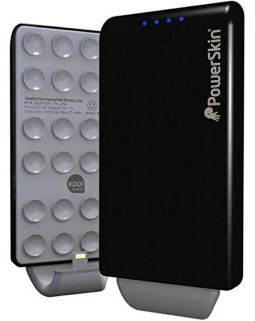 NUEVO CARGADOR DE BATERÍA HÍBRIDO POWERSKIN POP'N APPLE IPHONE 5 2000mAh NEGRO/BLANCO Foto 3 de 3