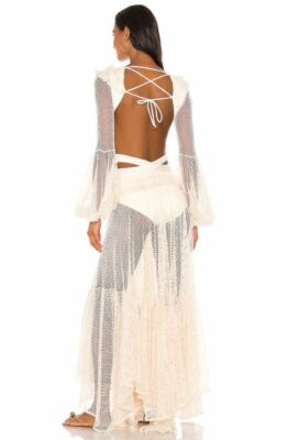 patbo netted fringe beach dress Patbo Samba Fringe MINI Dress