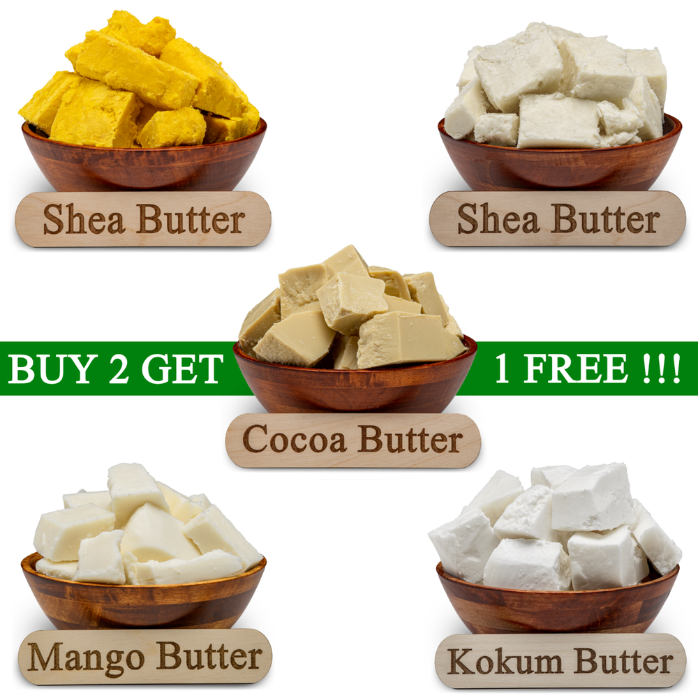4 oz. Butters 100% Pure Raw Natural Organic Bulk For Skin Face Body Hair