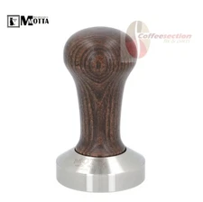 Motta Flat Stainless Coffee Tamper ø 53mm Wood Handle for Breville Sage Spaziale