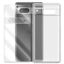 Screen Protector & Back Camera Lens Protector TPU Cover Case fit Google Pixel 7a