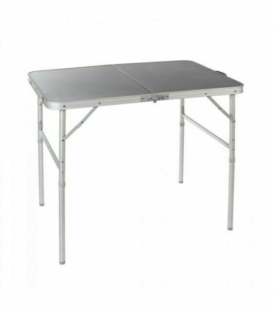 Vango Camping Table    Granite Duo 90 Table Aluminium Folding Adjustable Camping