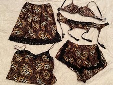 RARE Vtg VICTORIAS SECRET SATIN TAP PANTY Half SLIP Cami GARTER BELT BRA Set Lot